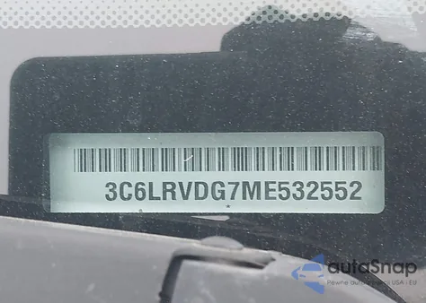 2021 Ram Promaster 2500 High Roof 159 Wb z USA, uszkodzony, nr VIN 3C6LRVDG7ME532552
